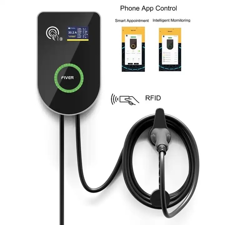 Wifi 4G 通信が付いている 32A EV 充電ステーション OCPP 1.6 スマート ウォールボックス 22KW