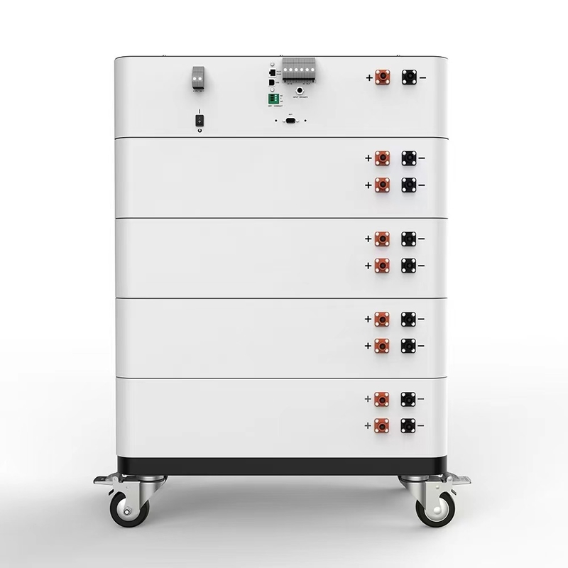 家庭用太陽エネルギー貯蔵システム 積み重ね可能なモジュラー グロワット 51.2v 10kwh 20kwh 30kwh 50kwh Lifepo4