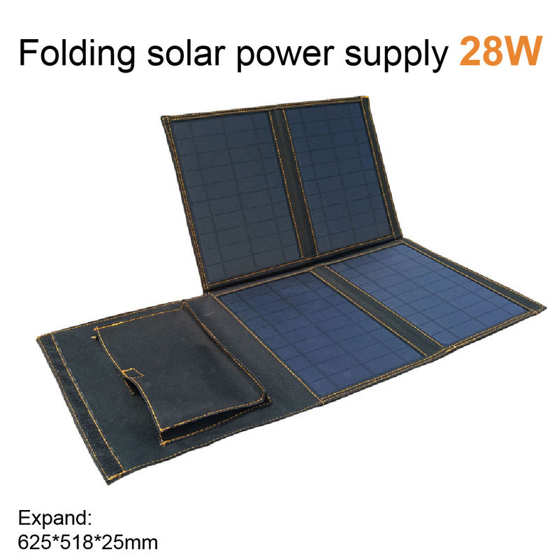 キャンプ28W 24Wの小さい携帯用防水折りたたみの太陽電池パネル5V屋外充満