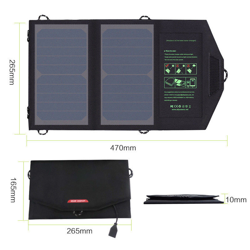屋外の折る太陽PVのパネルの携帯電話の充電器携帯用5V 10W 300g