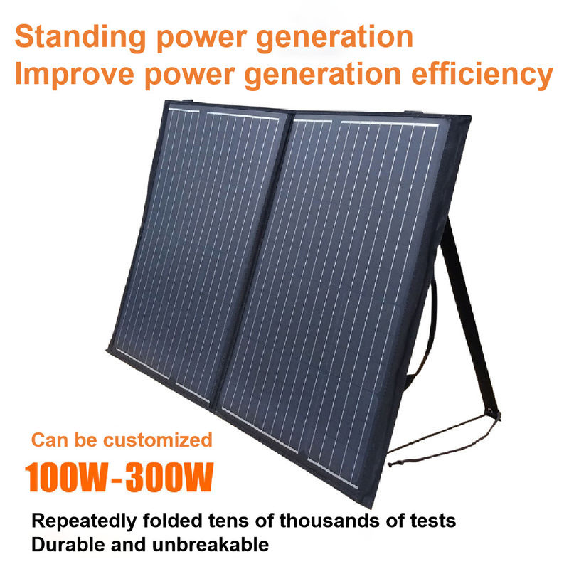 防水太陽PVのパネルの充電器二重100w 5V 2.1A USBのポータブル2の折りたたみ