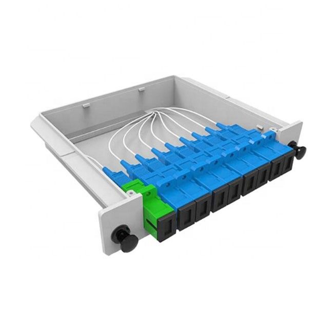 DIN 1X8-PLC SC/UPCの繊維光学PLCのディバイダー1*8のタイプ1260nm-1650nmの波長