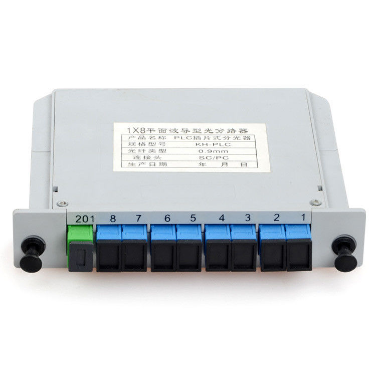 DIN 1X8-PLC SC/UPCの繊維光学PLCのディバイダー1*8のタイプ1260nm-1650nmの波長
