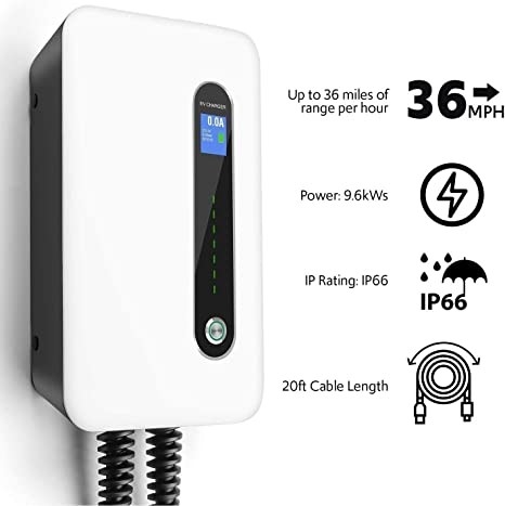 240V 9.6kW 40プラグが付いているAmpのレベル2のポータブルEVの充電器の場所