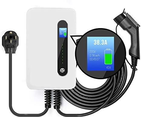 240V 9.6kW 40プラグが付いているAmpのレベル2のポータブルEVの充電器の場所