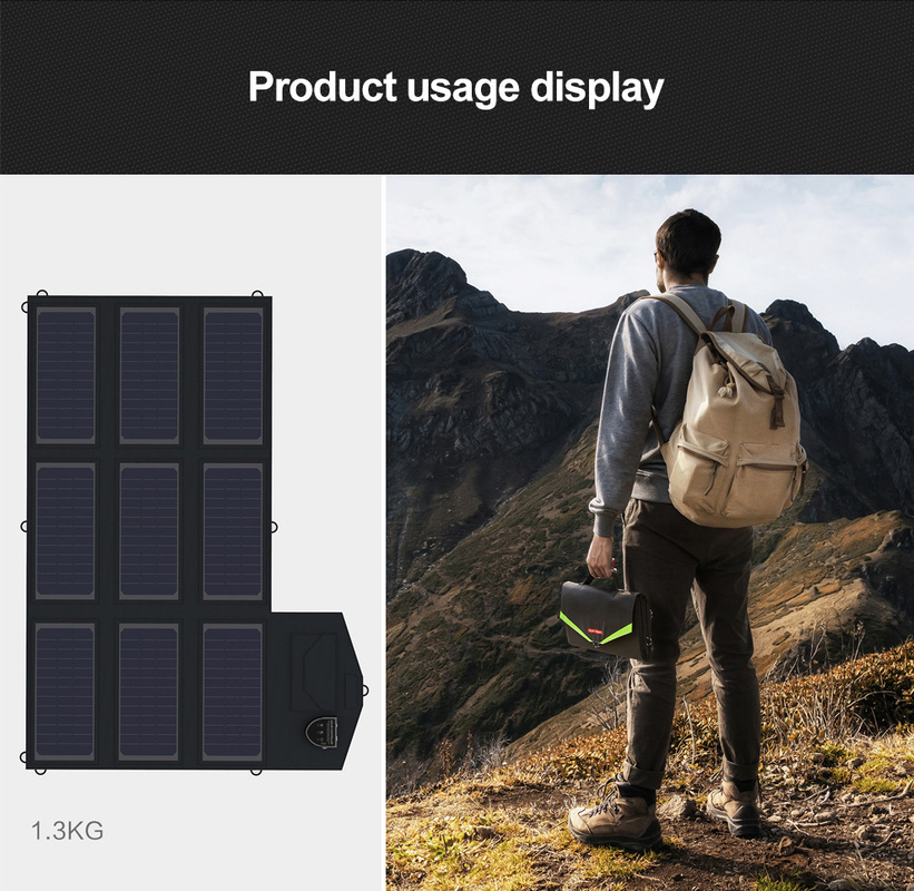 70W Solar Energyシステム折り畳み式の太陽電池パネルの充電器5V USBのパラレル ポートの多用性があるノート